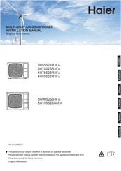 Haier FLEXIS PLUS 4U75S2SR3FA Installation Manual