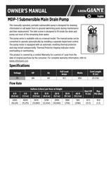 Little Giant MDP-1 Owner's Manual