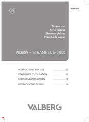 VALBERG STEAMPLUS-3000 Instructions For Use Manual