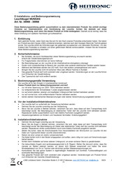 Heitronic 35952 Installation And Operating Instructions Manual