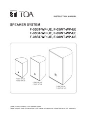 Toa F-08WT-WP-UE Instruction Manual