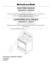 KitchenAid ARCHITECT II YKERS208X Use & Care Manual