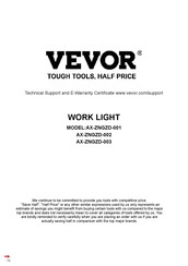 VEVOR AX-ZNGZD-002 Manual