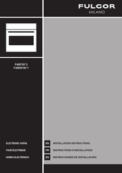 Fulgor Milano MATTEO 400 F4SP30 3 Series Installation Instructions Manual
