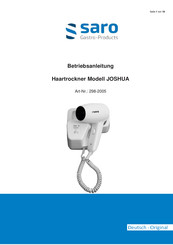 saro JOSHUA Operating Instructions Manual
