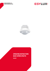 ESYLUX BASIC EXPRESS PD 360 08 IR 1C FM IP23 WH GST18 Operating Instructions Manual