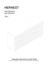 hernest Alva HEFTDR-8017 Assembly Instructions And Care Manual
