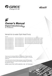 Gree VERSATI IV GRS-CQ12Pd/NhH3-M1 Owner's Manual
