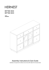 hernest HEFTSB-0032 Assembly Instructions And Care Manual