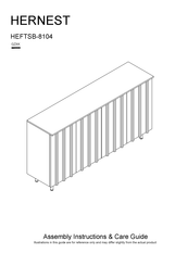 hernest Erik HEFTSB-8104 Assembly Instructions And Care Manual