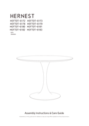 hernest Thaddeus HEFTDT-6178 Assembly Instructions And Care Manual
