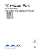 WattNode Plus WNC-3Y-600-FT10 Installation And Operation Manual