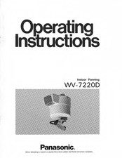 Panasonic WV7220D - CCTV ACCESSORIES Operating Instructions Manual