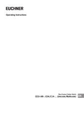 EUCHNER CES-I-AR-M-C04-U20-119477 Operating Instructions Manual