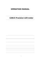 EUCOL U2815 Operation Manual