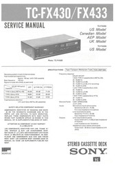 Sony TC-FX430 Service Manual