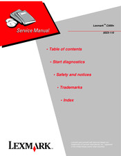 Lexmark C500N Service Manual