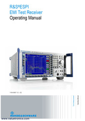 R&S ESPI3 Operating Manual