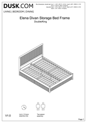 DUSK Elena Divan DEL46WOO Assembly Instructions Manual