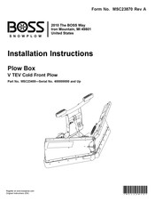 Boss Snowplow MSC23400 Installation Instructions Manual