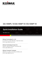 Edimax GS-1008P V2 Quick Installation Manual