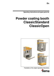 Gema Classic Open Operating Instructions Manual