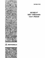 Motorola MVME117-03 User Manual