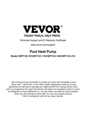 VEVOR VBPYCE-210 Manual