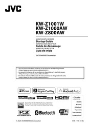 JVC KW-Z800AW Startup Manual