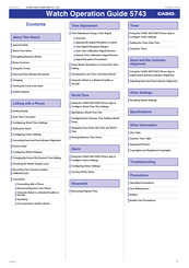 Casio 5743 Operation Manual