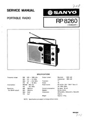 Sanyo RP8260 Service Manual