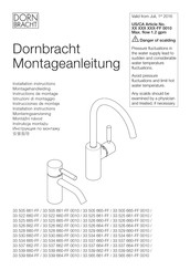 Dornbracht 33 526 664 0010 Series Installation Instructions Manual