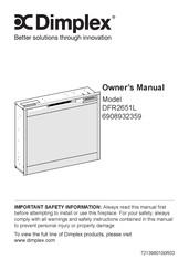 Dimplex 6908932359 Owner's Manual