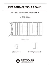 Flexsolar F120 Instruction Manual & Warranty