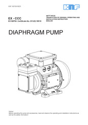 KNF N87TT.9E EX Translation Of Original Operating And Installation Instructions