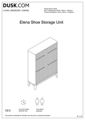 DUSK Elena ELE-MAHOG-SSU Assembly Instructions Manual