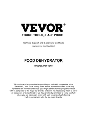 VEVOR FD-1018 Manual