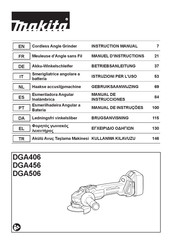 Makita DGA506ZJX1 Instruction Manual