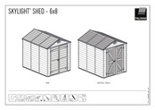 Palram SkyLight Shed 6x8 Tan / Deco Manual