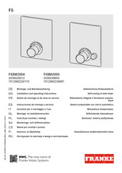 KWC F5SM2005 Installation And Operating Instructions Manual