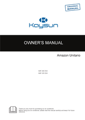 Frigicoll Kaysun KMF-280 DN3 Owner's Manual