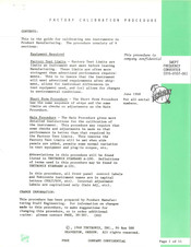 Tektronix 015-0107-00 Calibration Procedure