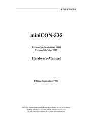 Phytec miniCON-535 Hardware Manual