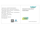 AcoSound Leya-W-RIC-M Instruction Manual