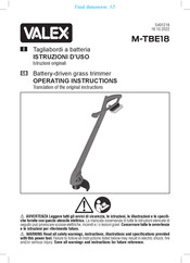 Valex M-M-TBE18 Operating Instructions Manual