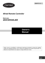 Carrier 40VCW534SJEE Owner's Manual