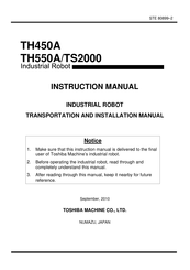 Toshiba TH550A Instruction Manual