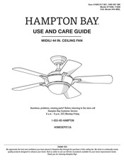 HAMPTON BAY 1000 817 067 Use And Care Manual