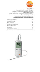 TESTO 0563 1082 Instruction Manual