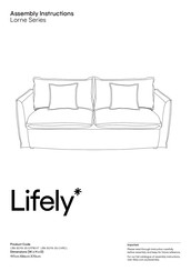 Lifely Lorne LRN-SOFA-3S-OFFWHT Assembly Instructions Manual